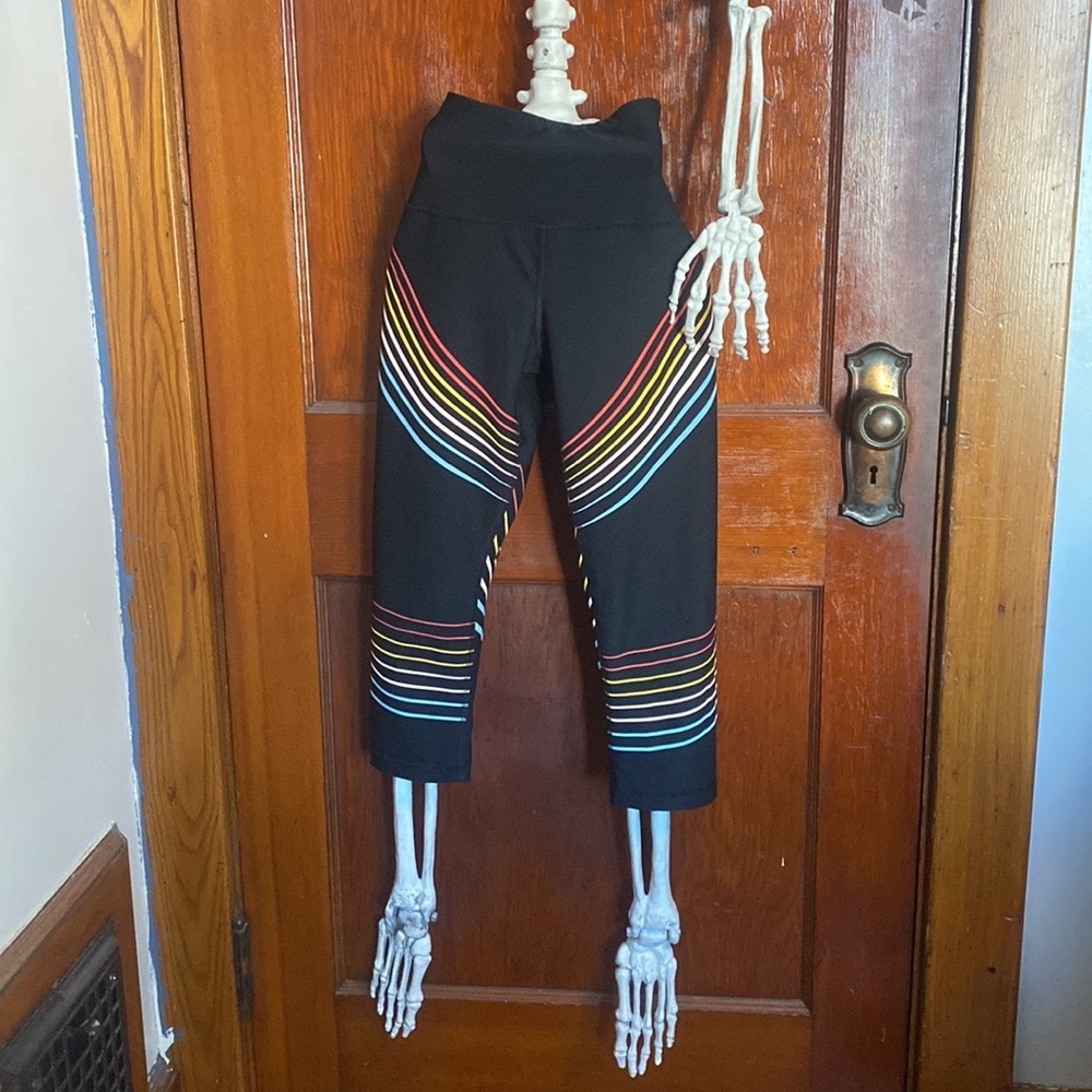 RBX Rainbow Stripe Crop Leggings (M)